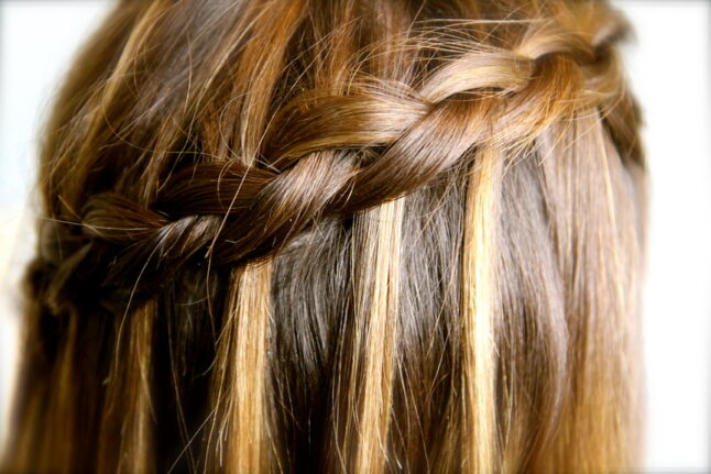 Close-up of DIY Dutch Waterfall Braid | Popular Hairstyles