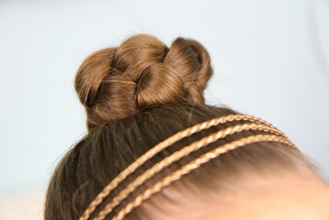 Side view of Simple Braided Bun Hairstyle