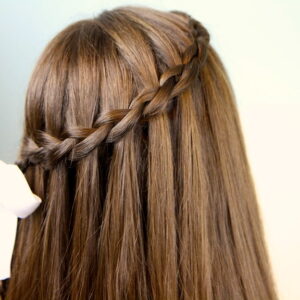 Close-Up of Dutch Waterfall Braid | Cute Girls Hairstyles