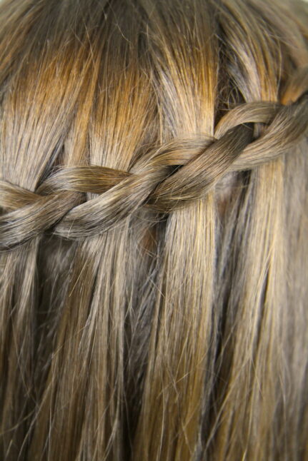 Close-up of Dutch Waterfall Braid Stranding | Braid Techniques