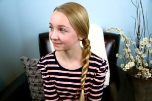 Portrait of a young girl modeling Hair-Wrapped Rope Braid {Plait} | Easy Hairstyles
