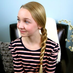 Portrait of a young girl modeling Hair-Wrapped Rope Braid {Plait} | Easy Hairstyles