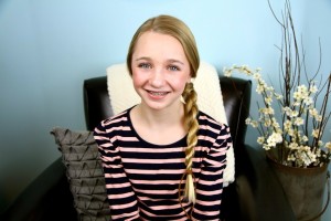 Portrait of a young girl modeling Hair-Wrapped Rope Braid {Plait} | Easy Hairstyles