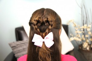 Back view of Twist-Braided Heart | Valentine's Day Hairstyles
