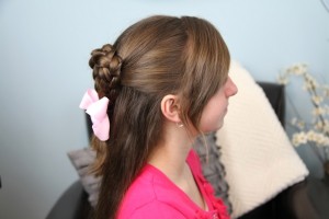 Side view of Twist-Braided Heart | Valentine's Day Hairstyles