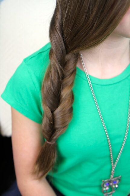 Close-up of Faux Fishtail Braid | Easy Braid Hairstyles