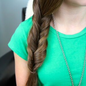 Close-up of Faux Fishtail Braid | Easy Braid Hairstyles