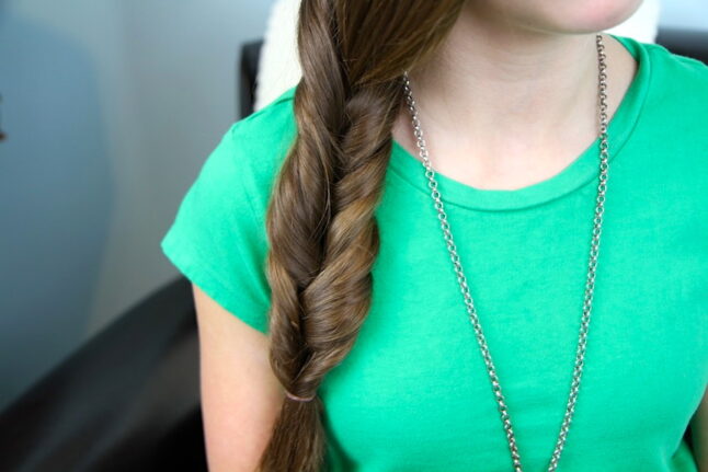 Close-up of Faux Fishtail Braid | Easy Braid Hairstyles