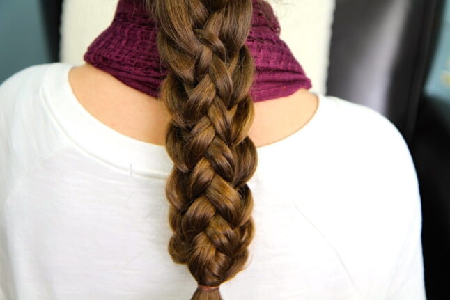 Close-up view of Stacked Braids | Cute Braided Hairstyles