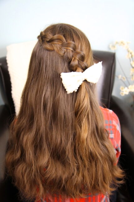 Back view of Pancake Lace Braid | Easy Hairstyles