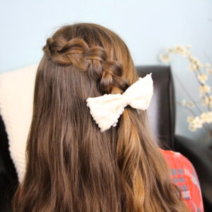 Back close-up view of Pancake Lace Braid | Easy Hairstyles