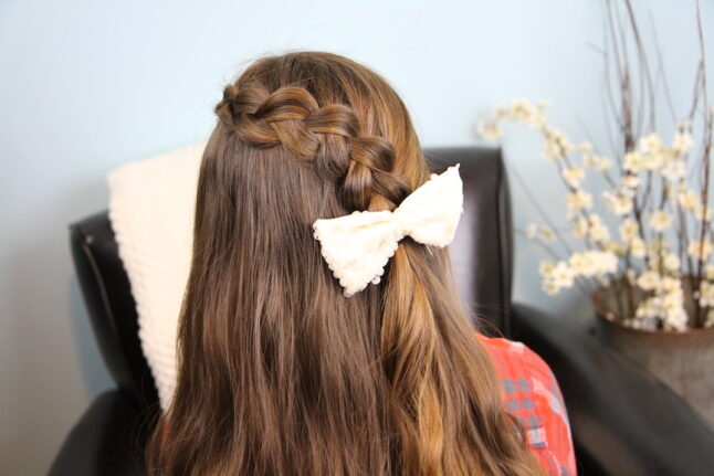 Back close-up view of Pancake Lace Braid | Easy Hairstyles