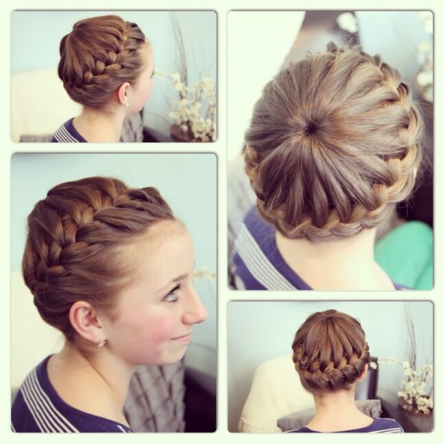 Starburst Crown Braid | Updo Hairstyles
