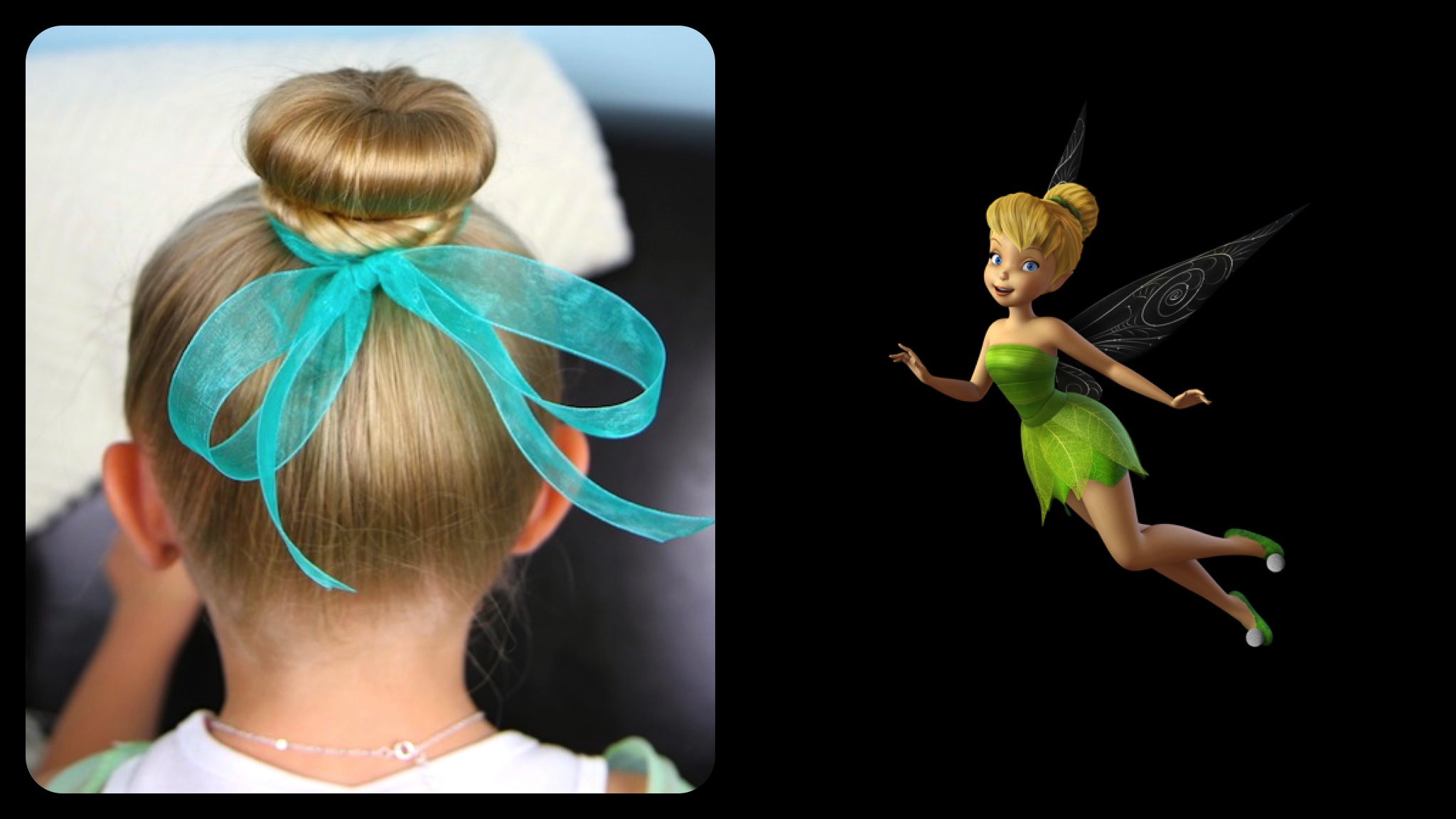Tinker Bell Hair Bun | Disney Hairstyles - Cute Girls Hairstyles
