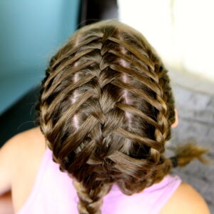 Top view of Waterfall Braids into Double Frenchbacks | Sport Hairstyles