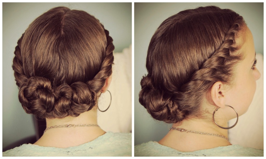 Double-Twist Bun Updo | Homecoming Hairstyles