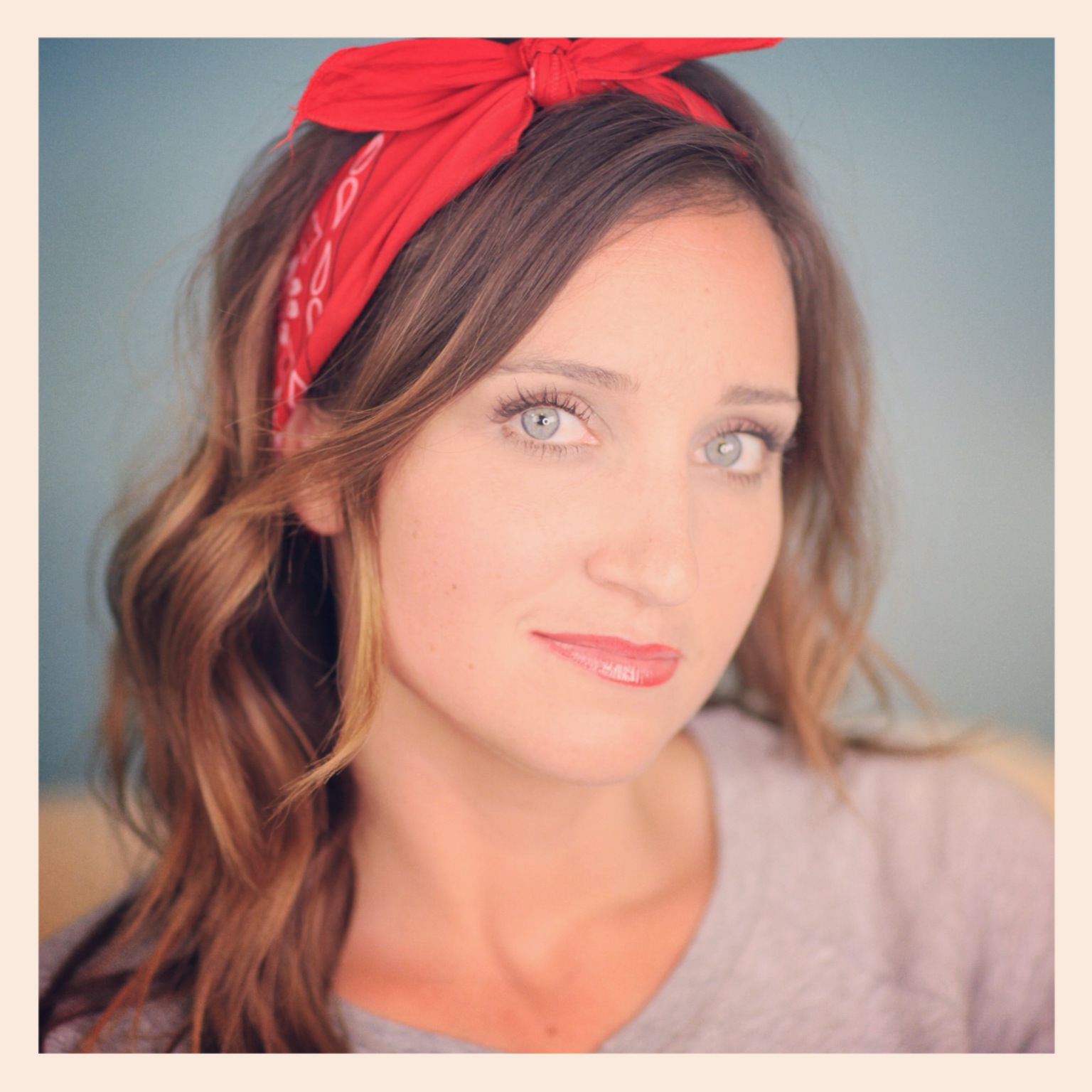 red bandana headband outfit