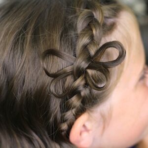 Close-up of Butterfly Braided Headband | Cute Braids