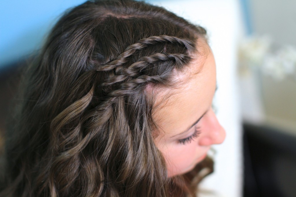 Up-close of Triple Lace Twists | Cute Hairstyles