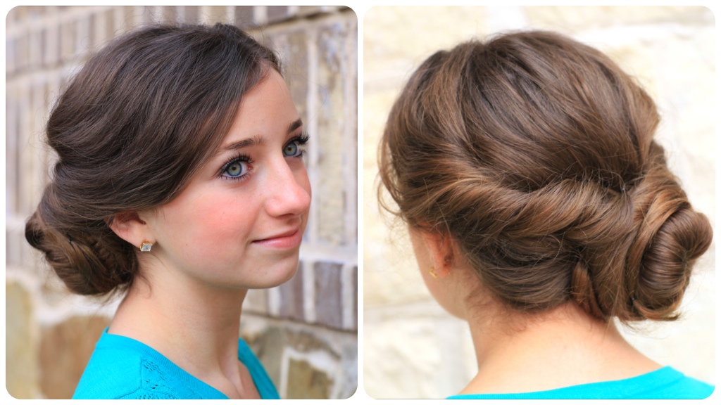 Braided Flower Updo, Easter Hairstyles | Hairstyles For Girls - Princess  Hairstyles