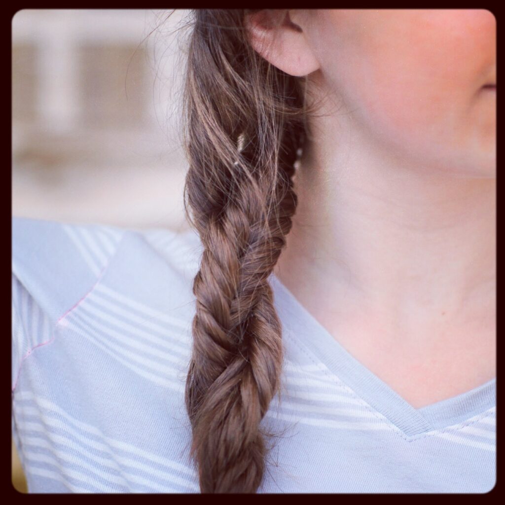Up-close of the Double Fishtail Twist | Braid Hairstyles