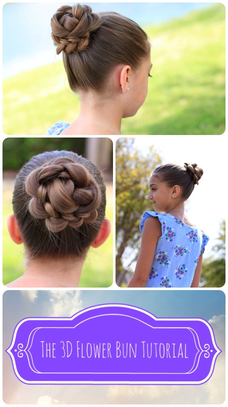 How to DIY Rose Flower Hair Bun Updo Hairstyle