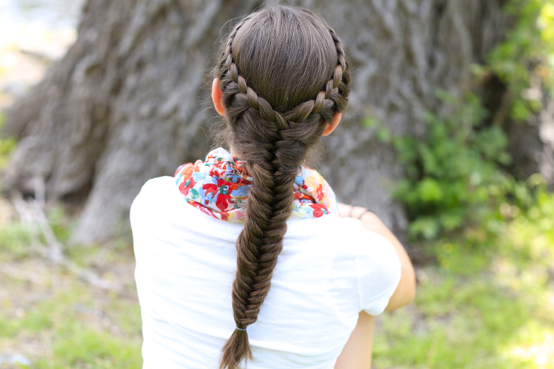 Reverse fishtail braid tutorial - two ways