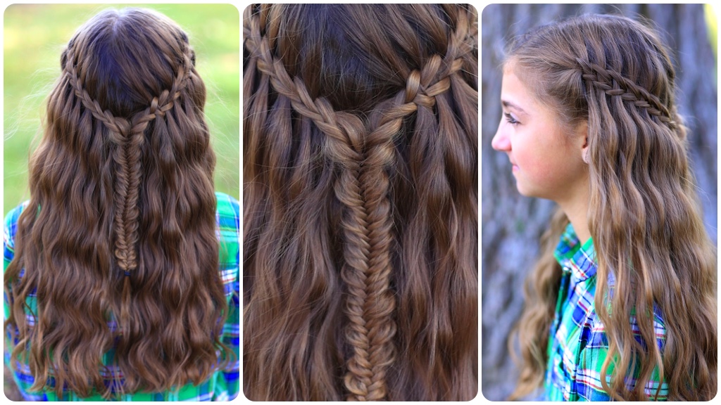 how to do a waterfall braid cute girl hairstyles