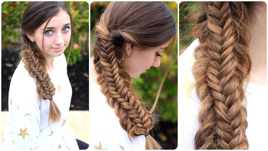 Messy Split Fishtail Braid