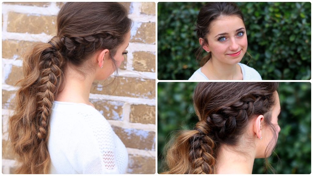 Image of Braided Ponytail hairstyle for girls