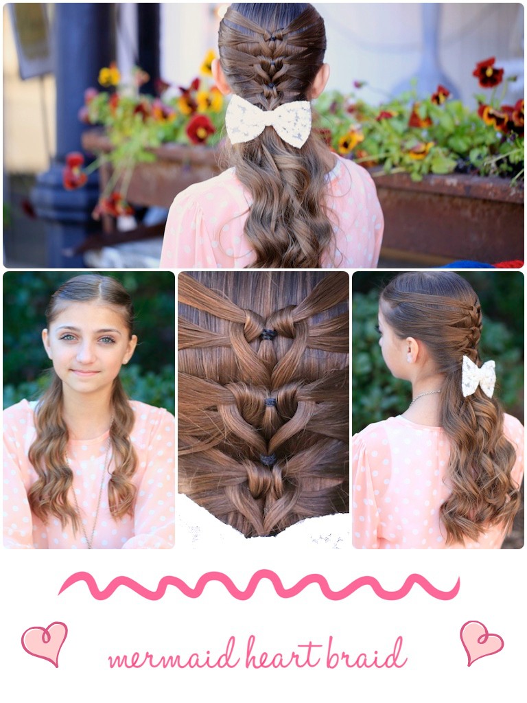 Mermaid Heart Braid | Cute Valentine's Day Hairstyles