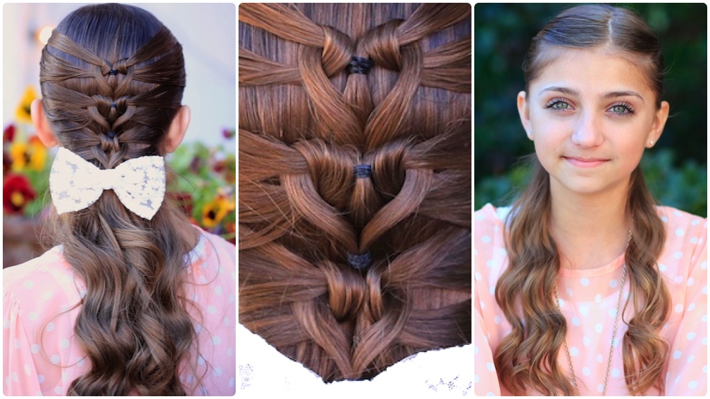 Easy Heart Hairstyle for Valentines Day  Twist Me Pretty