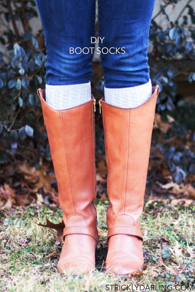 DIY Boot Socks Cuffs