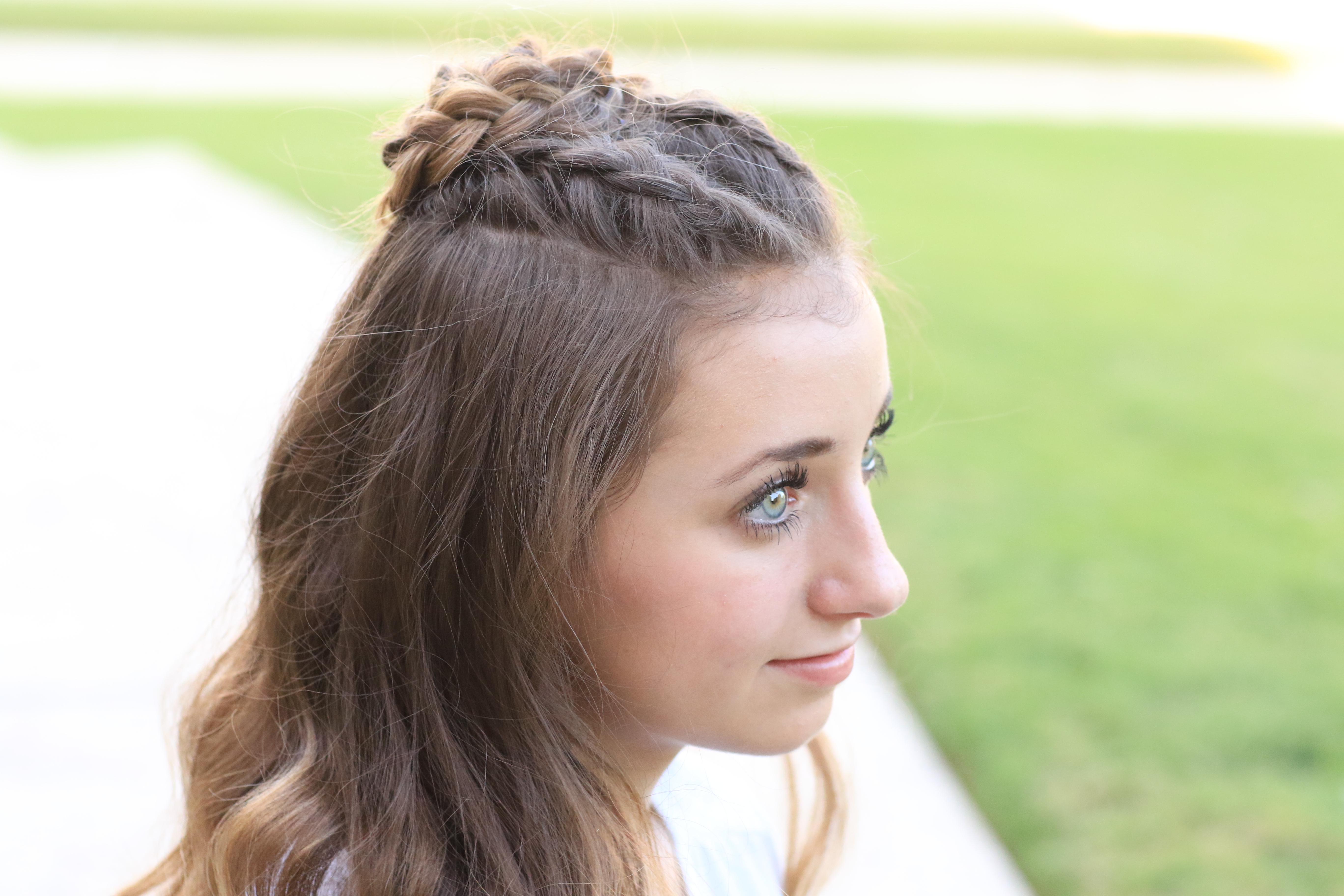 Half Up Rosette Combo Homecoming Hairstyles Cute Girls