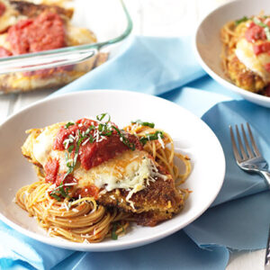 Chicken Parmesan -an easy and quick meal and no soggy crust!