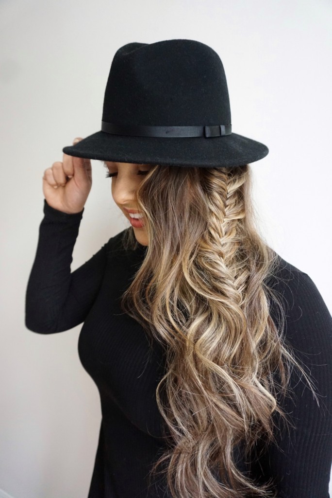 Hairstyles for Hats | Messy Fishtail Braid