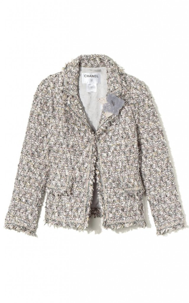 Tweed Jacket |Flower Broach 