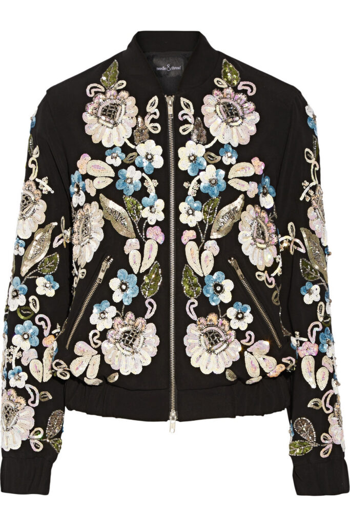  Floral Bomber Jacket