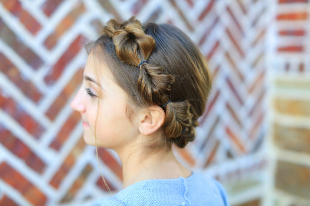 Bubble Fishtail Crown Braid