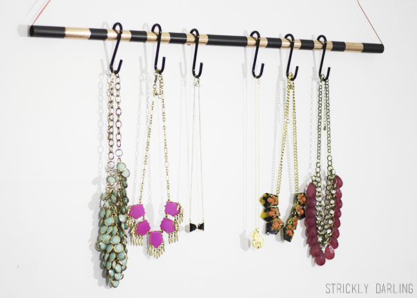 DIY Necklace Wall Organizer