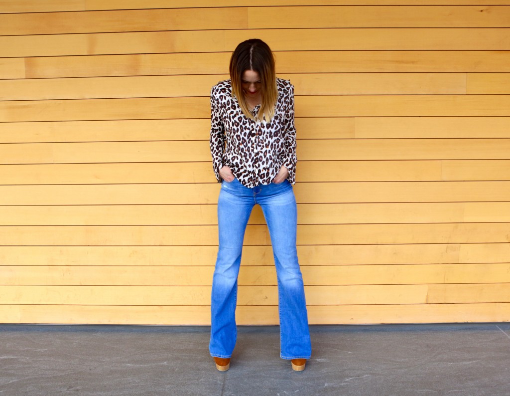 Flare Jeans | Leopard Shirt
