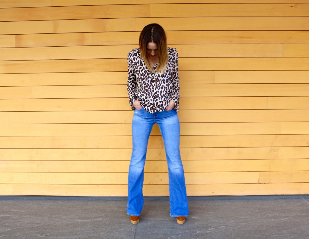 Flare Jeans | Leopard Shirt