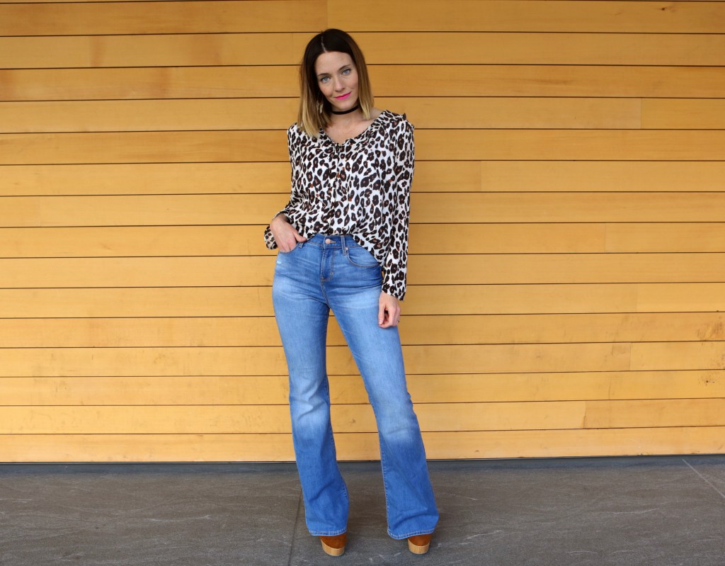 Flare Jeans | Leopard Shirt