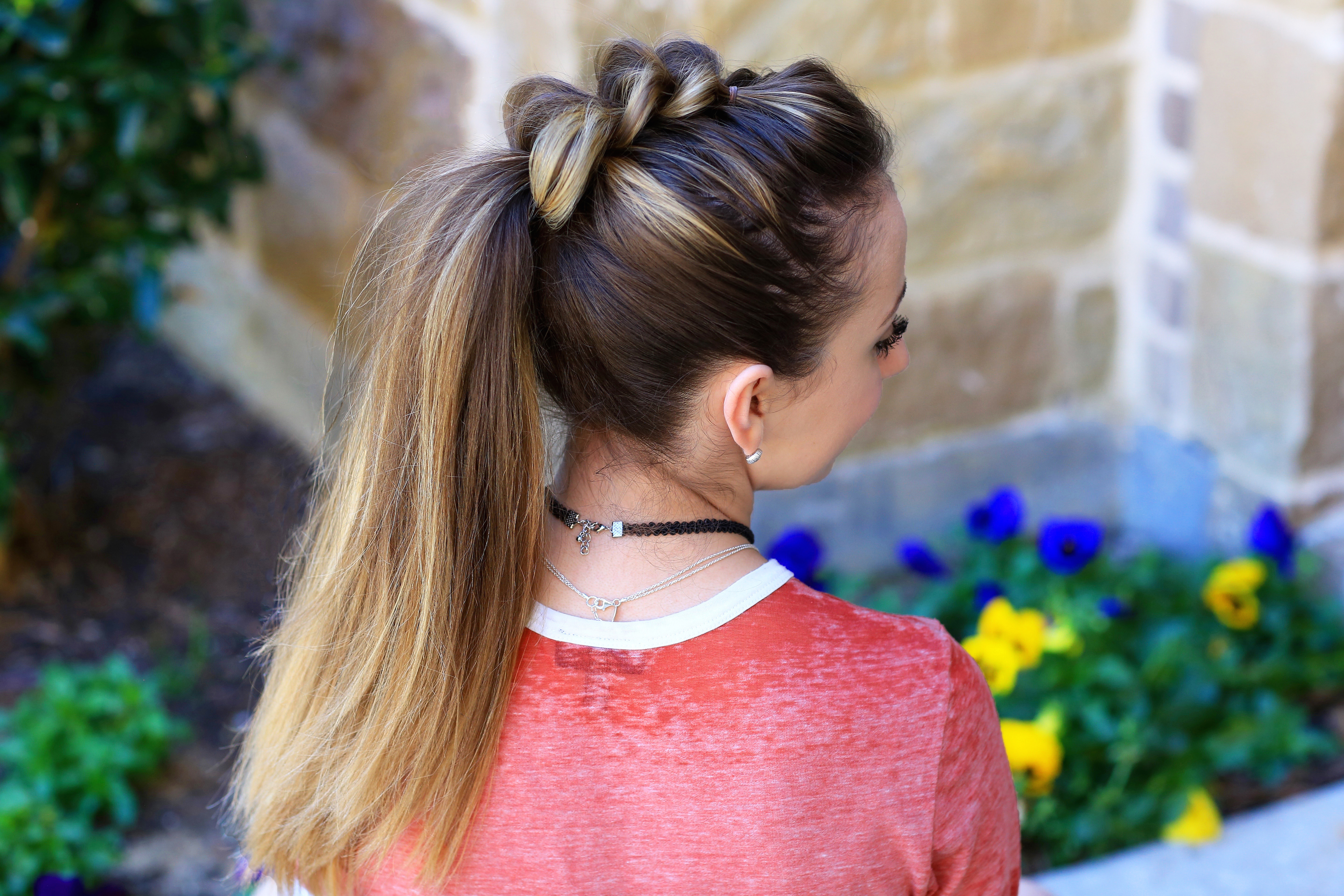 Beauty in Motion. Happy Little Girl with Stylish Ponytail Hairstyle. Little  Child with Long Locks of Hair Stock Image - Image of brunette, child:  137754047