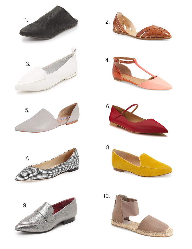 Summer flats 2016, flat shoes, ballet flats, Topshop flats, Shopbop Flats, Summer Fashion 2016. 