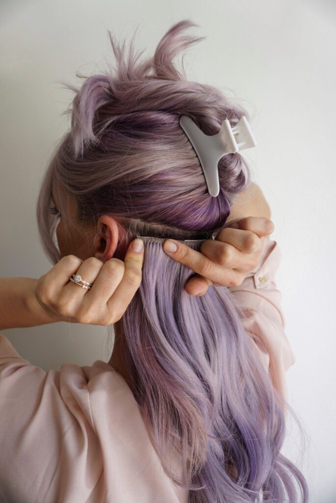 Clip In Hair Extensions | Purple Hair