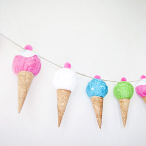 Yarn Ice Cream Banner