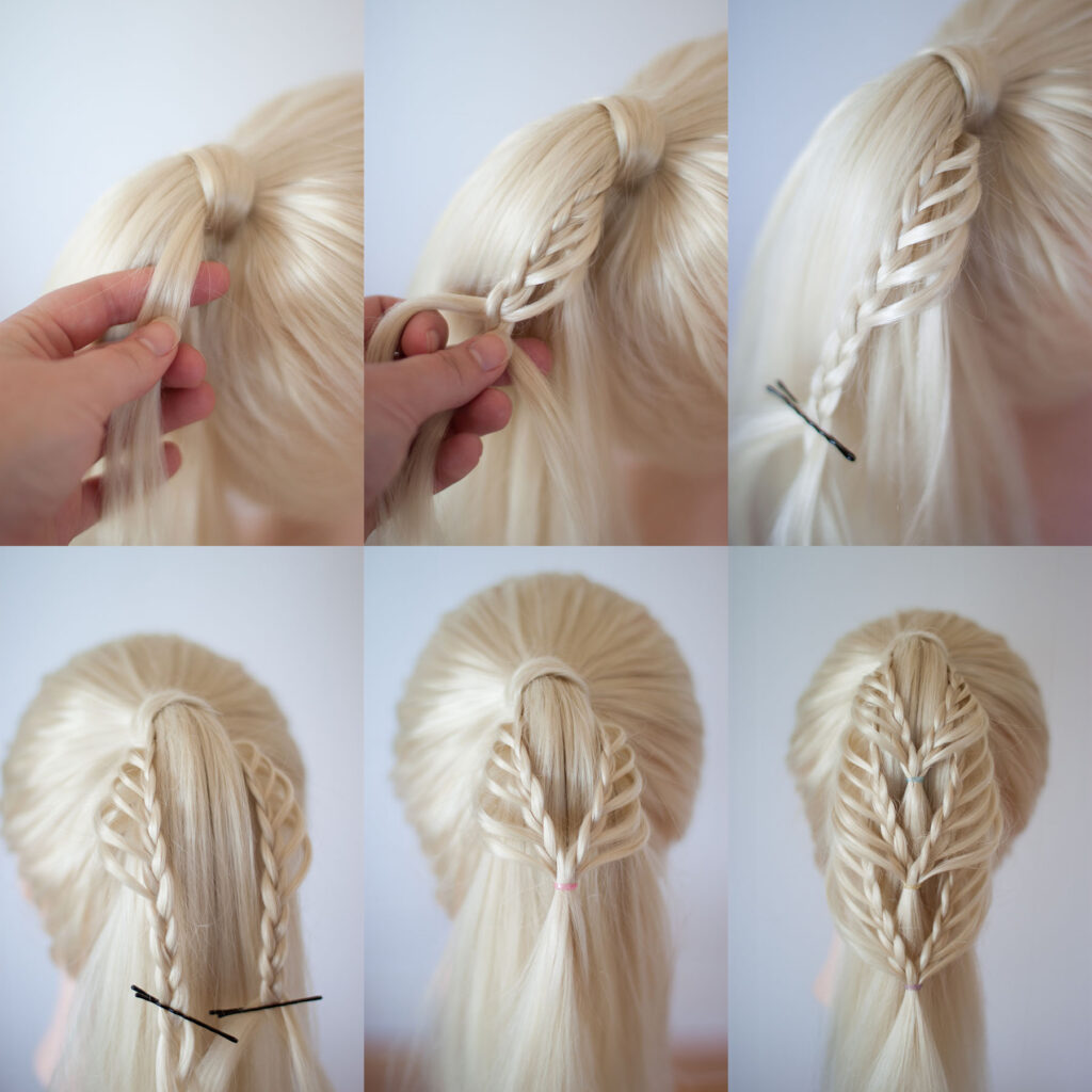 triple lace braided ponytail