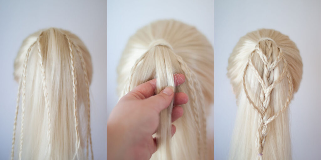 micro braided ponytail