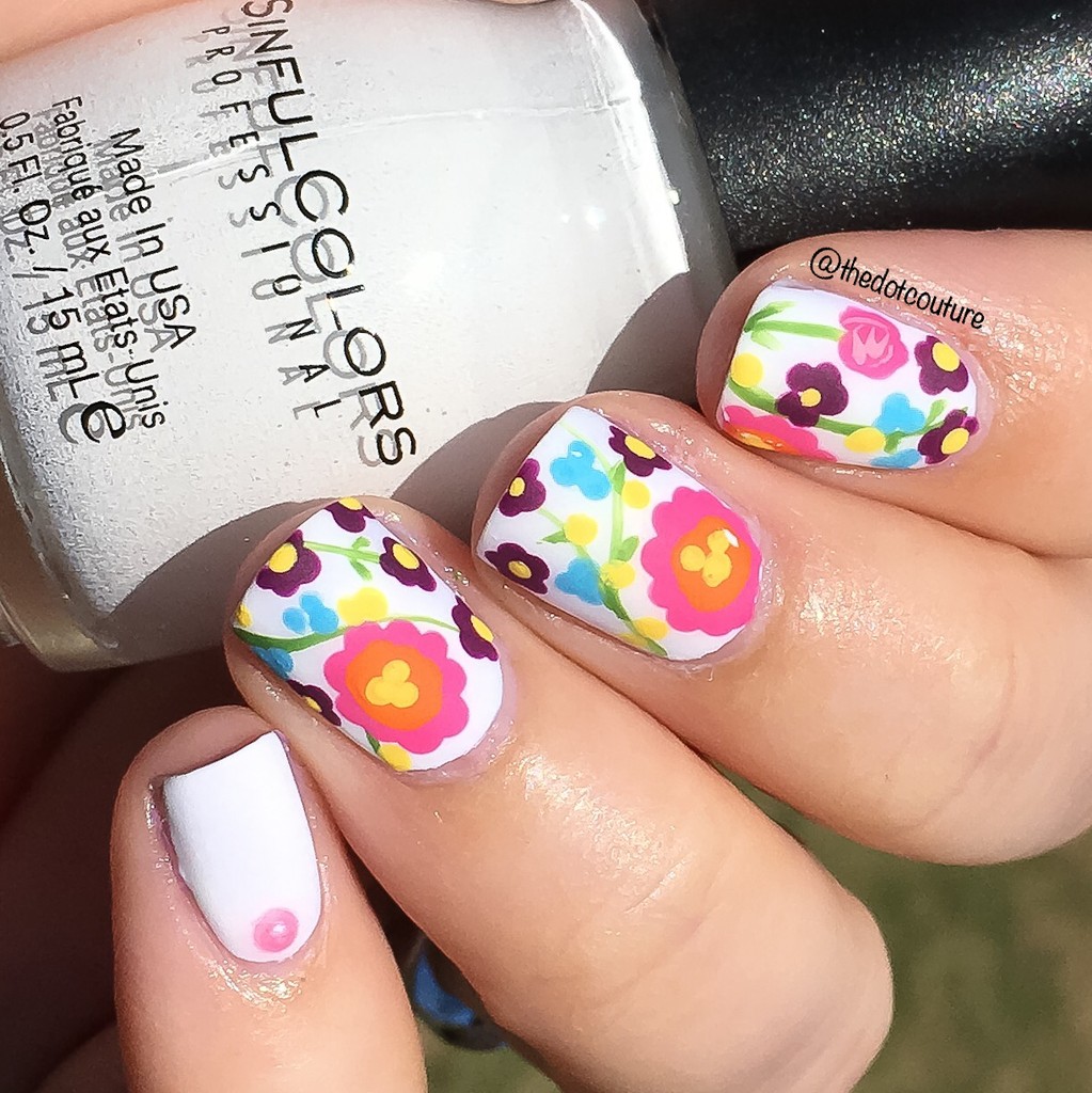 Floral Nail Art | Matte Finish